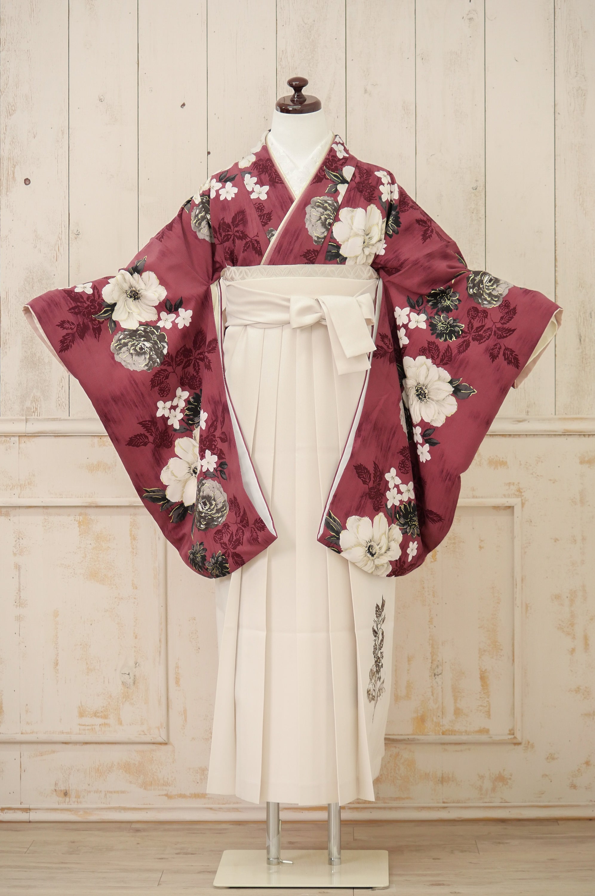 KR-144/JILL STUART クチナシバーガンディ 卒業袴