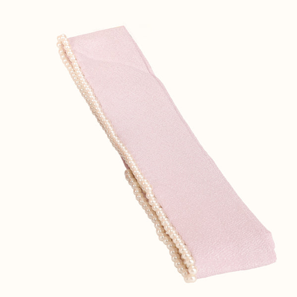 【販売】振袖小物3点 Aセット パープル/パール/レース系.