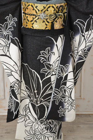 FJ-003   白黒大百合　振袖