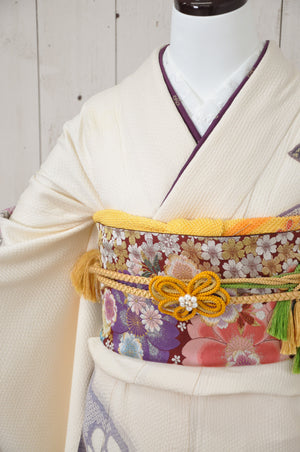 FR-014　白地しぼり　振袖