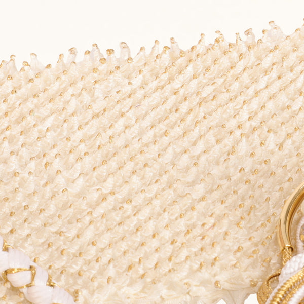 【販売】振袖小物3点 Dセット ホワイト/ゴールド/上品　.