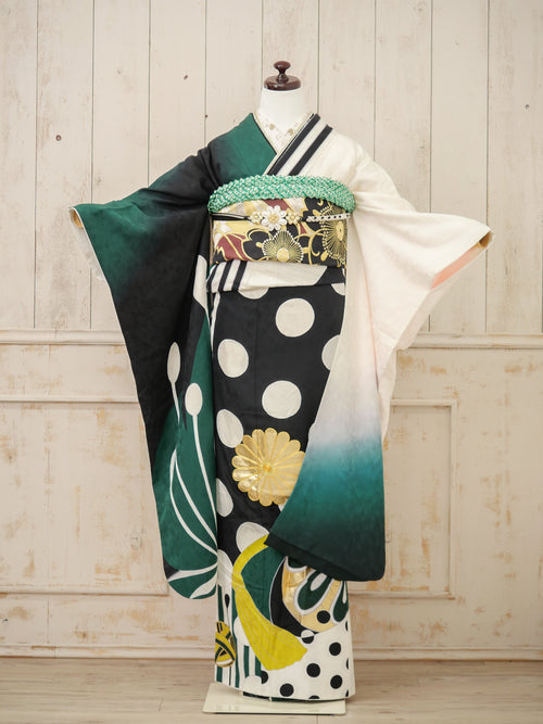 FI-007   グリーンレトロポップ　振袖