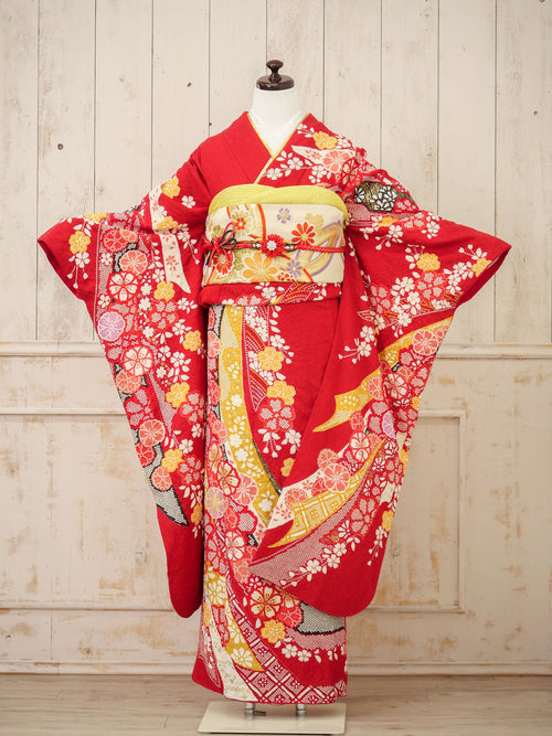 FI-022   紅花繚乱（こうかりょうらん）　振袖