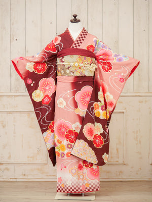 FI-031　華咲く紅梅の舞　振袖