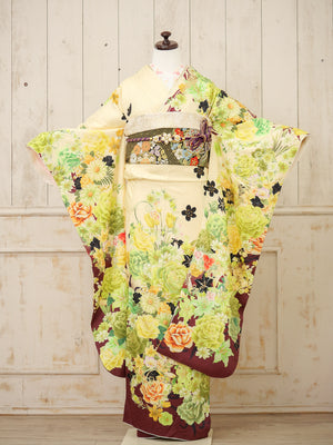 FI-033　柑橘グラデの花束　振袖