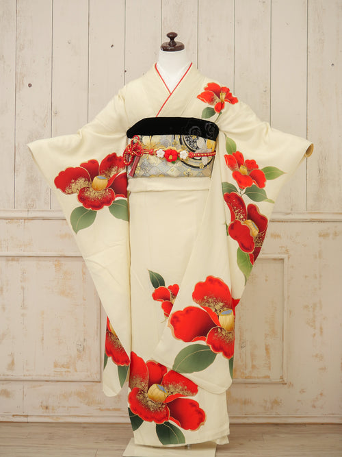 FI-034    椿の余白美　振袖