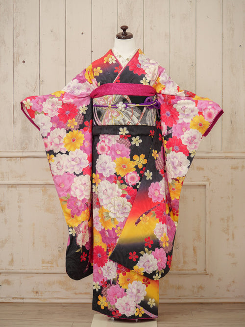 FI-041　花咲きグラデーション　振袖