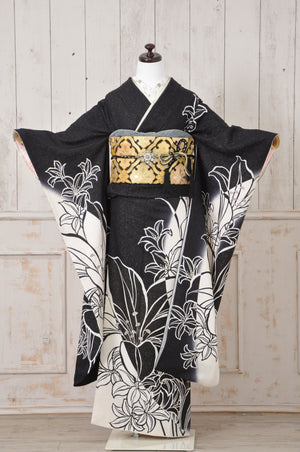 FJ-003   白黒大百合　振袖