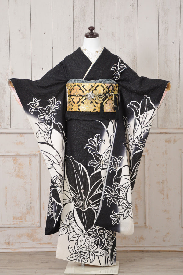 FJ-003   白黒大百合　振袖