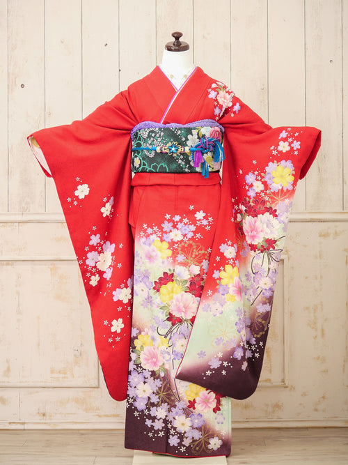 FK-001　紅花の雅　振袖