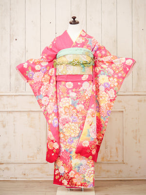 FK-007　花恋ピンク 振袖