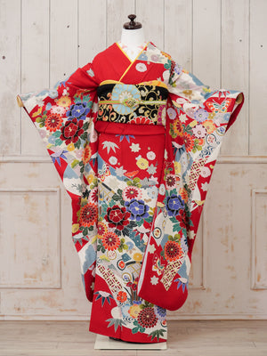 FR-029　赤地丸古典　振袖