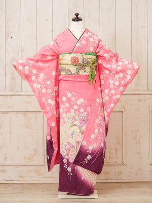 FR-065　ピンク地枝垂れ桜　振袖