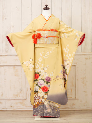 FR-072　黄色地古典　振袖