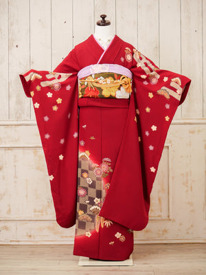 FR-082　赤地古典　振袖