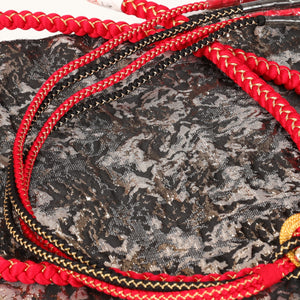 【販売】振袖小物3点 Gセット 赤/黒/和モダン.