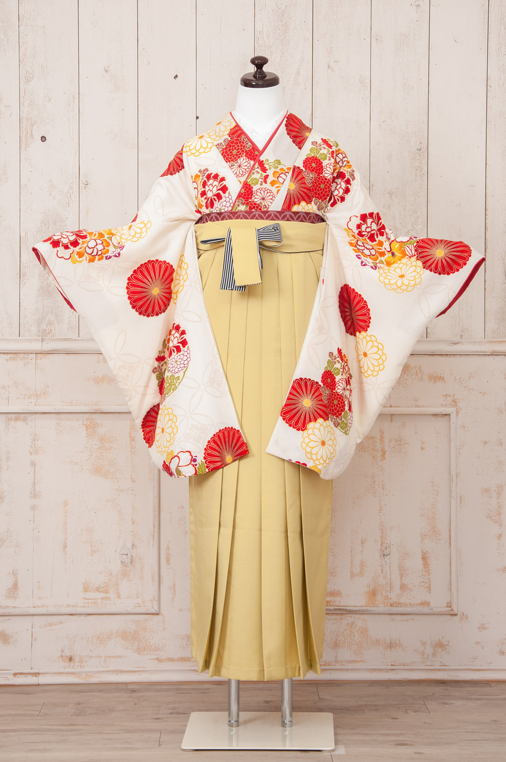 KR-003/KANSAIオフホワイト　卒業袴　仙台　宮城