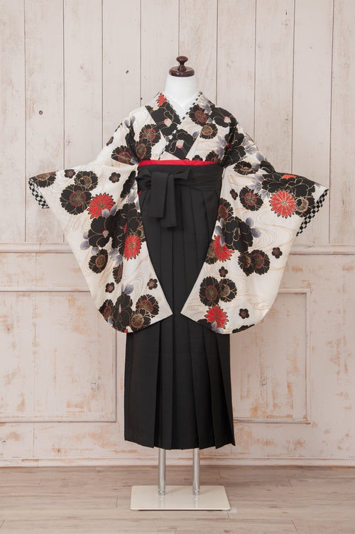 KR-005/KANSAI白黒流水　卒業袴　仙台　宮城