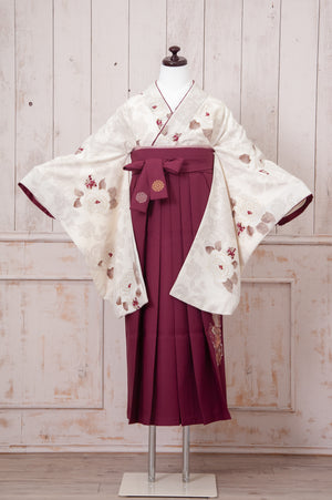 KR-007/JAPAN STYLE×中村里砂　オフホワイトバラ　卒業袴　仙台　宮城