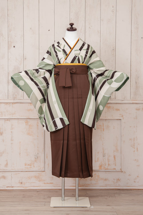 KR-033/アッシュグリーンストライプ　卒業袴　仙台　宮城