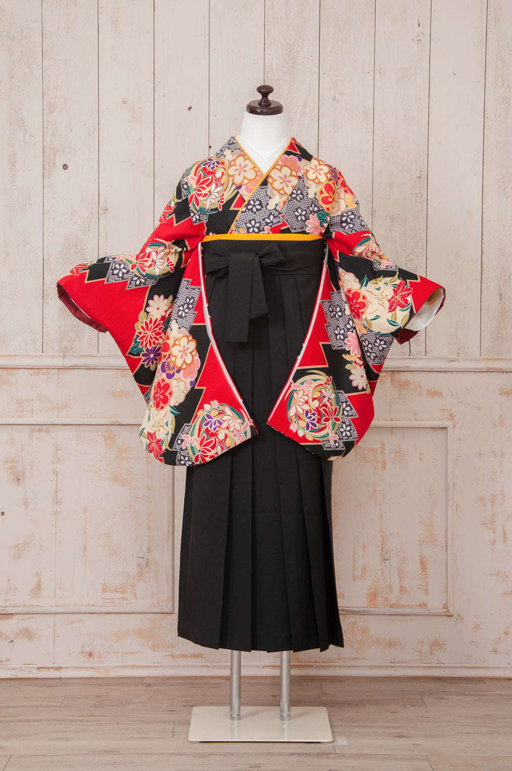 KR-047/アダムイヴ 赤黒　卒業袴　仙台　宮城