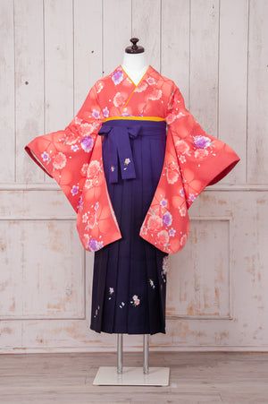 KR-055/ピンク地紫桜　卒業袴　仙台　宮城