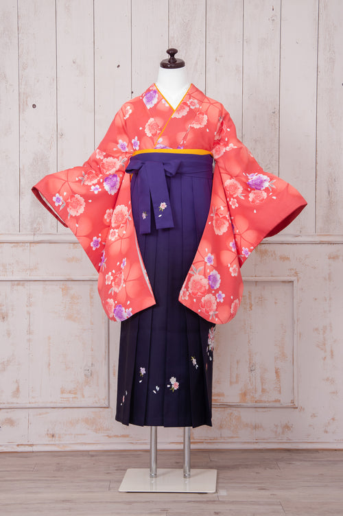 KR-055/ピンク地紫桜　卒業袴　仙台　宮城