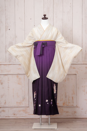 KR-077/矢絣クリーム　卒業袴　仙台　宮城