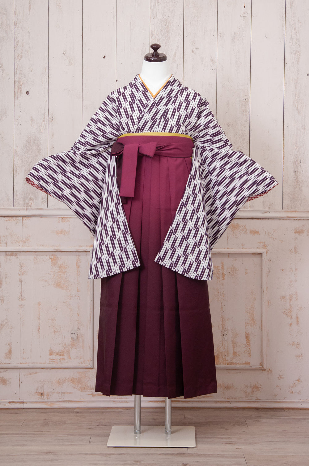 KR-079/矢絣紫　卒業袴　仙台　宮城