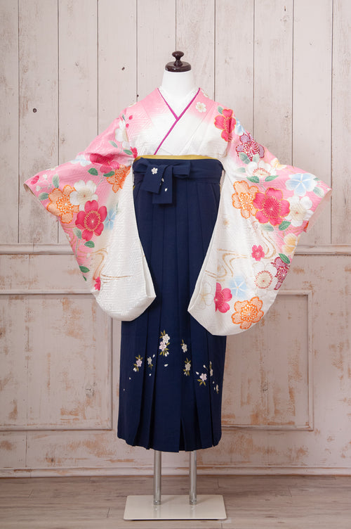 KR-083/anan 白ピンク　卒業袴　仙台　宮城