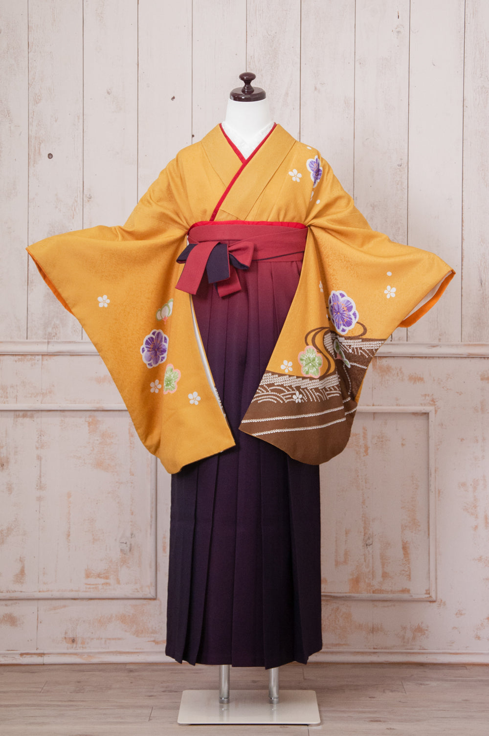 KR-084/金茶鹿の子　卒業袴　仙台　宮城