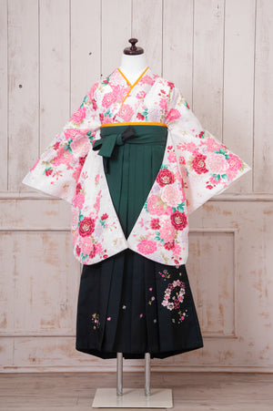 KR-100/白地にバラ　卒業袴　仙台　宮城