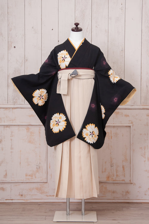 KR-103/黒金茶桜　卒業袴　仙台　宮城