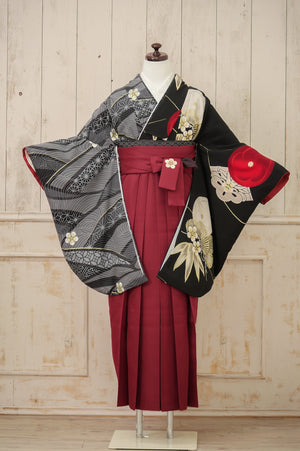 KR-138/JAPAN STYLE×中村里砂 黒片身替り　卒業袴