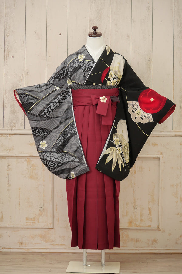 KR-138/JAPAN STYLE×中村里砂 黒片身替り　卒業袴