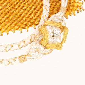 【販売】振袖小物3点 Mセット 黄色/からし色/古典.