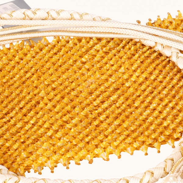 【販売】振袖小物3点 Mセット 黄色/からし色/古典.