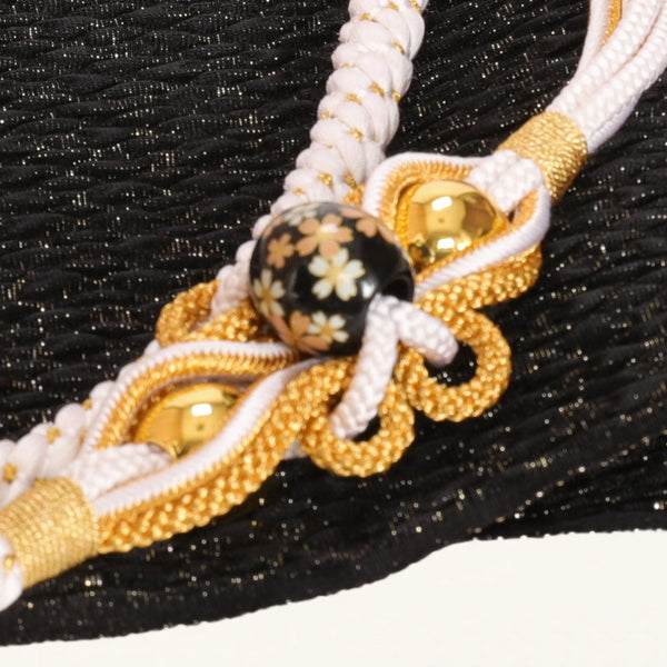 【販売】振袖小物3点 Oセット 白/黒/モノトーン.