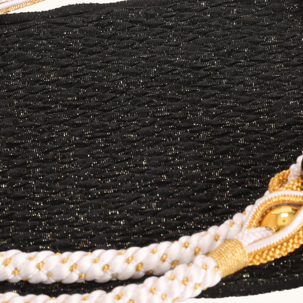 【販売】振袖小物3点 Oセット 白/黒/モノトーン.