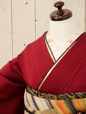 FR-015　赤地百合　振袖