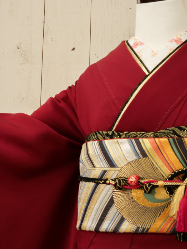 FR-015　赤地百合　振袖