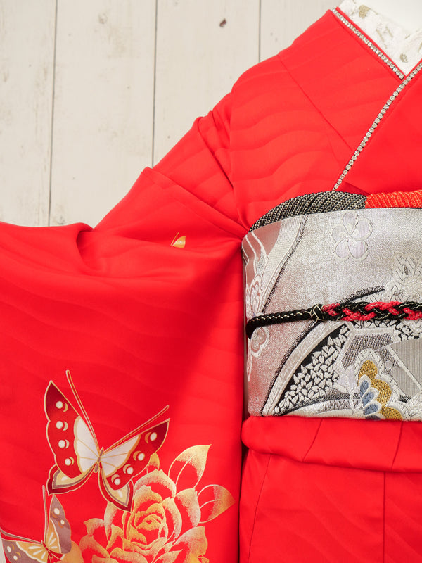 FR-018　赤地蝶　振袖