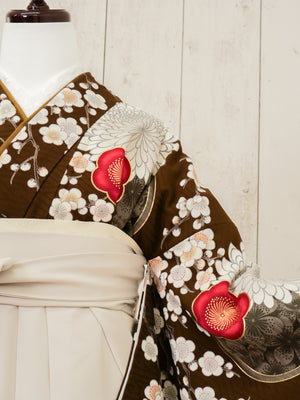 KR-130/九重ブラウン梅菊　卒業袴