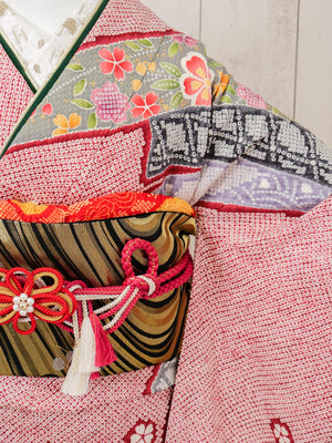 FR-021  赤しぼり　振袖