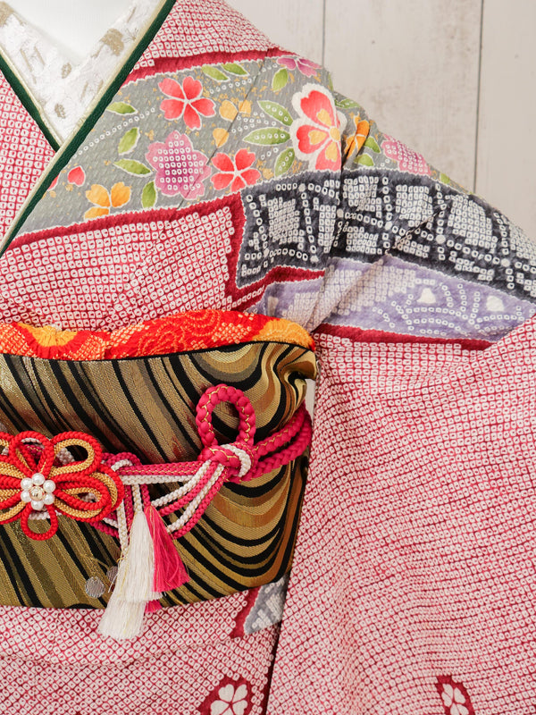 FR-021  赤しぼり　振袖