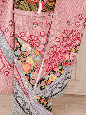 FR-021  赤しぼり　振袖