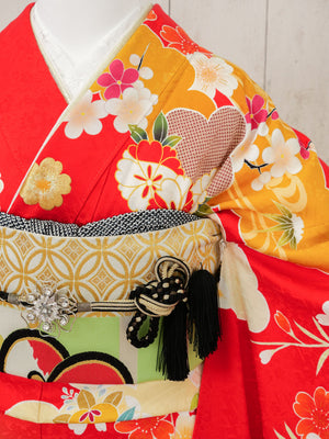 FR-004　赤地古典　振袖