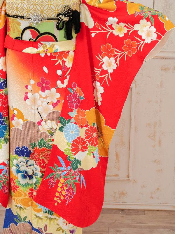 FR-004　赤地古典　振袖