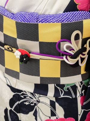 FR-002 　 緑地矢絣　振袖