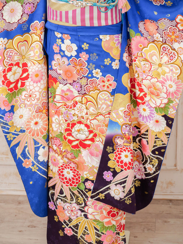 FR-005　青地古典　振袖